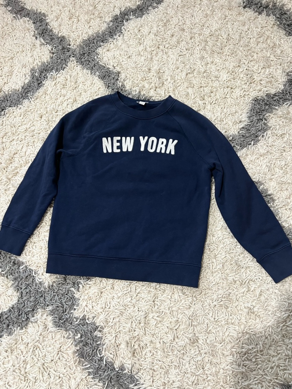 Navy 'New York' Crewneck J crew Sweatshirt XXS